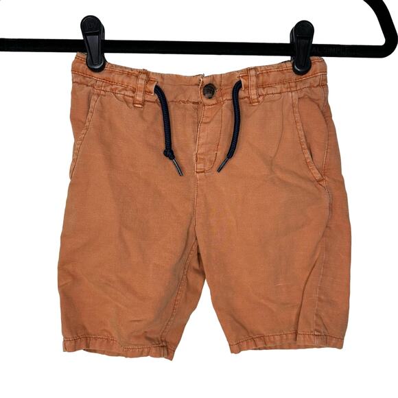 Mayoral Classy Line Kids Size 5 Shorts Linen Blend Orange Beach Summer GUC - Picture 1 of 6